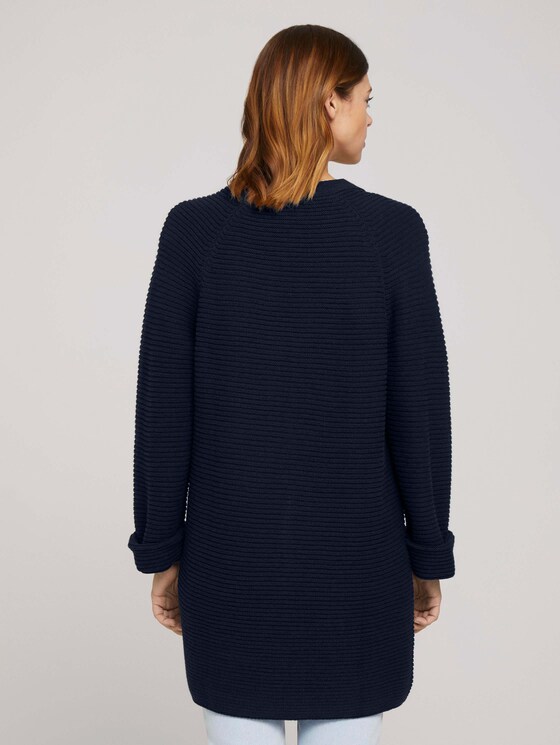 Strukturierter Cardigan-Mantel - Frauen - Sky Captain Blue Strukturierter Cardigan-Mantel - Frauen - Sky Captain Blue - 2 - TOM TAILOR Denim