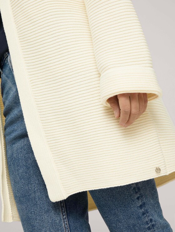 Strukturierter Cardigan-Mantel - Frauen - soft creme beige Strukturierter Cardigan-Mantel - Frauen - soft creme beige - 10 - TOM TAILOR Denim