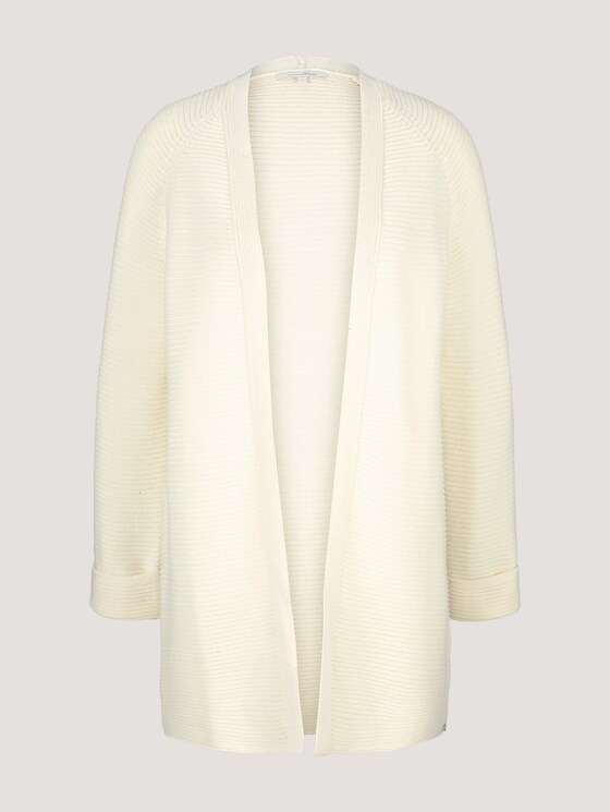 Strukturierter Cardigan-Mantel - Frauen - soft creme beige Strukturierter Cardigan-Mantel - Frauen - soft creme beige - 7 - TOM TAILOR Denim