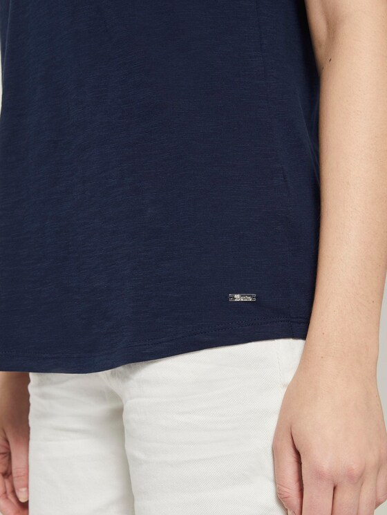 T-Shirt mit kleinem Print - Frauen - Real Navy Blue T-Shirt mit kleinem Print - Frauen - Real Navy Blue - 10 - TOM TAILOR Denim