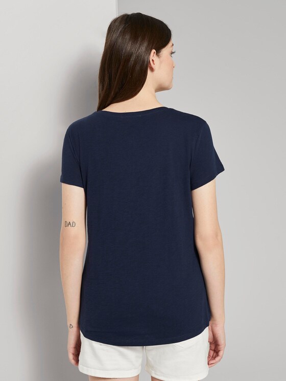 T-Shirt mit kleinem Print - Frauen - Real Navy Blue T-Shirt mit kleinem Print - Frauen - Real Navy Blue - 2 - TOM TAILOR Denim