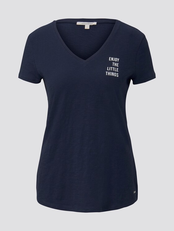 T-Shirt mit kleinem Print - Frauen - Real Navy Blue T-Shirt mit kleinem Print - Frauen - Real Navy Blue - 7 - TOM TAILOR Denim