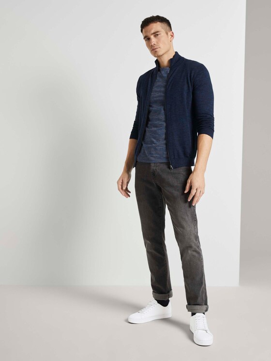 mit recyceltem Polyester - Männer - navy blue mouline mit recyceltem Polyester - Männer - navy blue mouline - 3 - TOM TAILOR