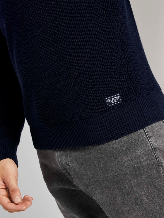 Strickpullover mit Ärmeldetail - Männer - Dark Blue Strickpullover mit Ärmeldetail - Männer - Dark Blue - 10 - TOM TAILOR