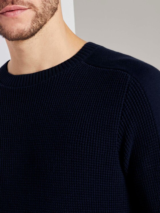Strickpullover mit Ärmeldetail - Männer - Dark Blue Strickpullover mit Ärmeldetail - Männer - Dark Blue - 9 - TOM TAILOR