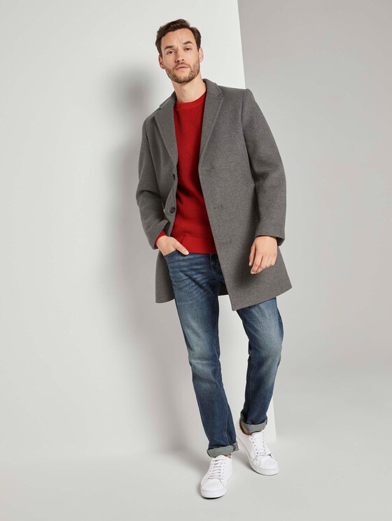 Knitted pullover with sleeve details - Men - Ginger Orange Knitted pullover with sleeve details - Men - Ginger Orange - 3 - TOM TAILOR