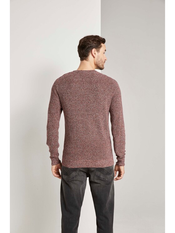 Multicolored Pullover - Männer - navy white mouline Multicolored Pullover - Männer - navy white mouline - 2 - TOM TAILOR