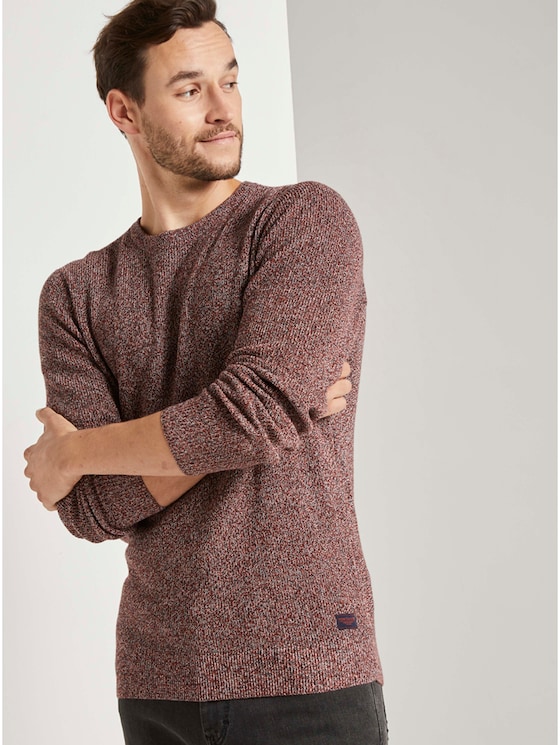 Multicolored Pullover - Männer - navy white mouline Multicolored Pullover - Männer - navy white mouline - 5 - TOM TAILOR