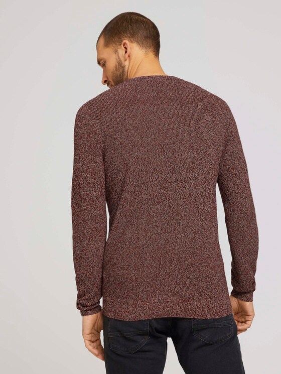 Multicolored Pullover - Männer - orange navy white mouline Multicolored Pullover - Männer - orange navy white mouline - 2 - TOM TAILOR