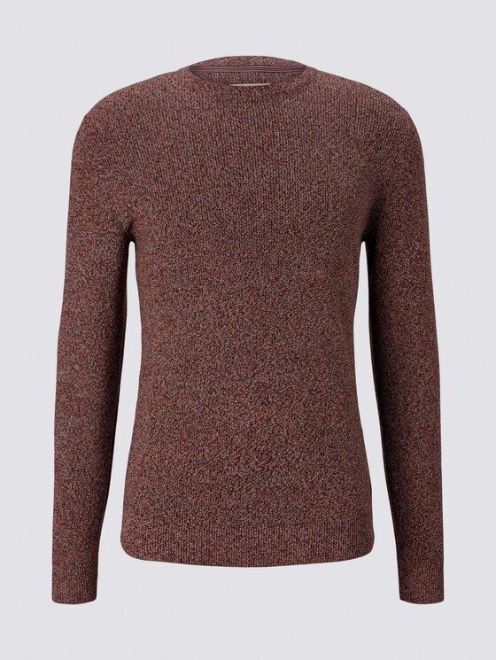 Multicolored Pullover - Männer - orange navy white mouline Multicolored Pullover - Männer - orange navy white mouline - 7 - TOM TAILOR