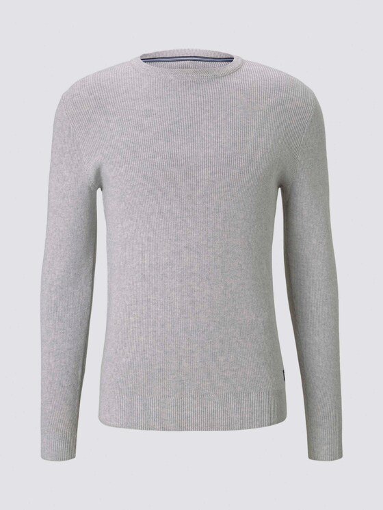 Multicolored Pullover - Männer - light grey white mouline Multicolored Pullover - Männer - light grey white mouline - 7 - TOM TAILOR