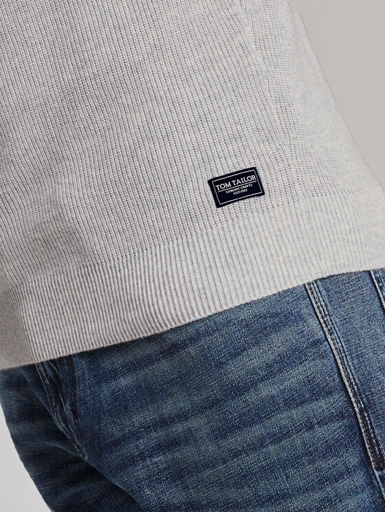 Multicolored Pullover - Männer - light grey white mouline Multicolored Pullover - Männer - light grey white mouline - 9 - TOM TAILOR