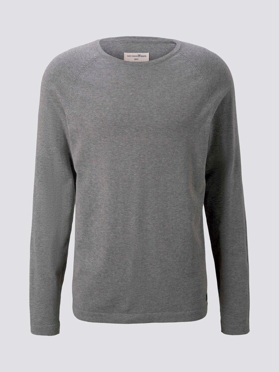 Melierter Strickpullover - Männer - Heather Grey Melange Melierter Strickpullover - Männer - Heather Grey Melange - 7 - TOM TAILOR Denim