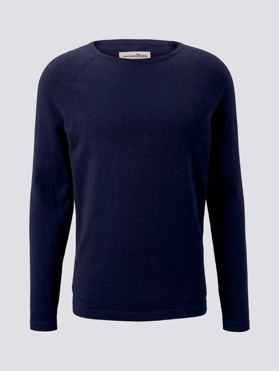 Melierter Strickpullover - Männer - Sky Captain Blue Non-Solid Melierter Strickpullover - Männer - Sky Captain Blue Non-Solid - 7 - TOM TAILOR Denim