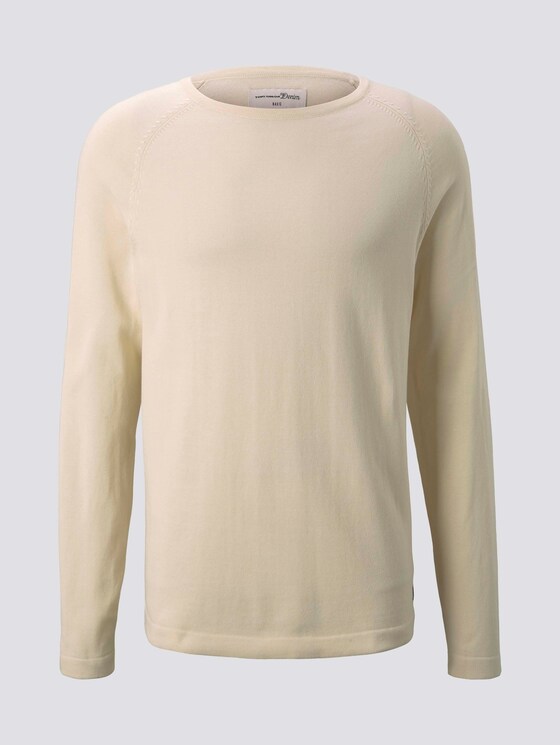 Melierter Strickpullover - Männer - light almond Melierter Strickpullover - Männer - light almond - 7 - TOM TAILOR Denim