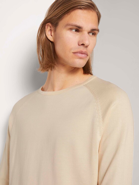 Melierter Strickpullover - Männer - light almond Melierter Strickpullover - Männer - light almond - 9 - TOM TAILOR Denim