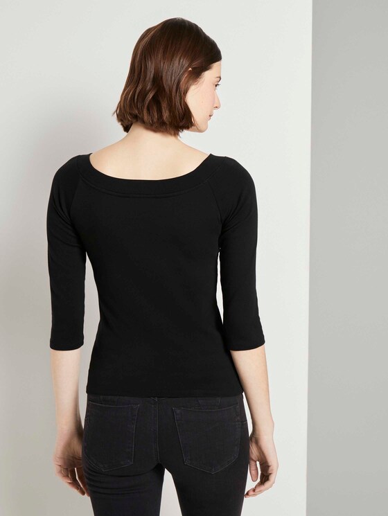 Schulterfreies Carmen Shirt - Frauen - deep black Schulterfreies Carmen Shirt - Frauen - deep black - 2 - TOM TAILOR Denim
