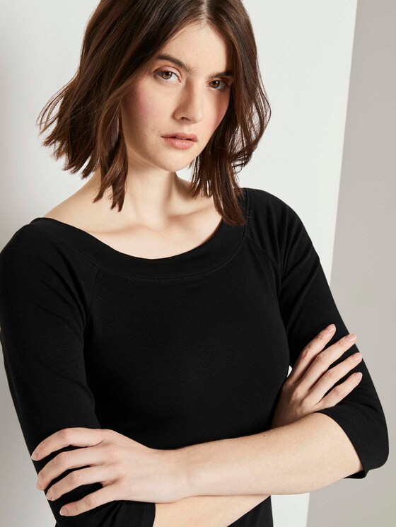 Schulterfreies Carmen Shirt - Frauen - deep black Schulterfreies Carmen Shirt - Frauen - deep black - 9 - TOM TAILOR Denim