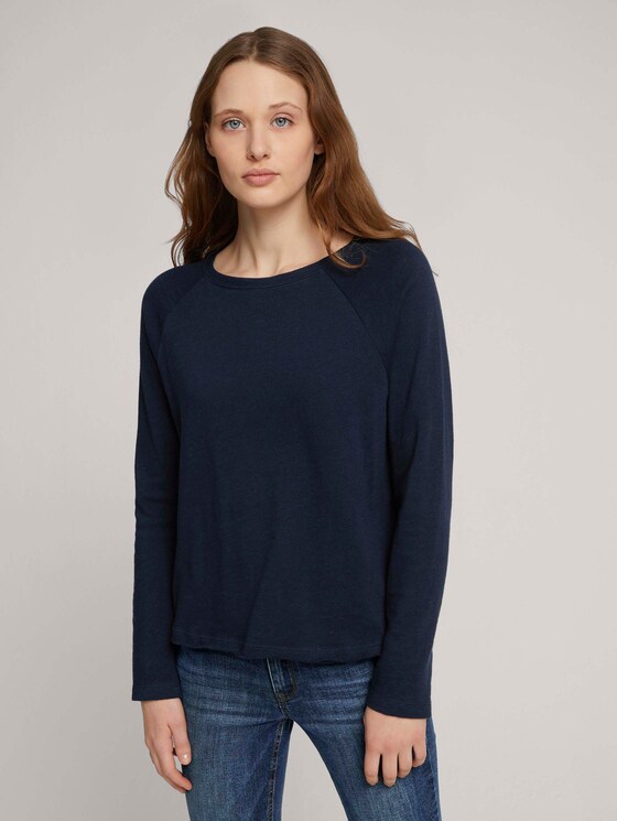 Basic Langarmshirt - Frauen - Sky Captain Blue Basic Langarmshirt - Frauen - Sky Captain Blue - 1 - TOM TAILOR Denim