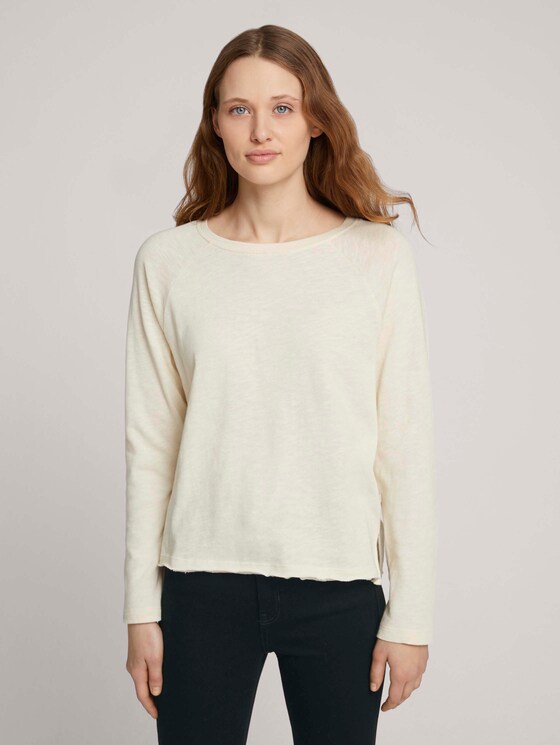 Basic Langarmshirt - Frauen - soft creme beige Basic Langarmshirt - Frauen - soft creme beige - 1 - TOM TAILOR Denim