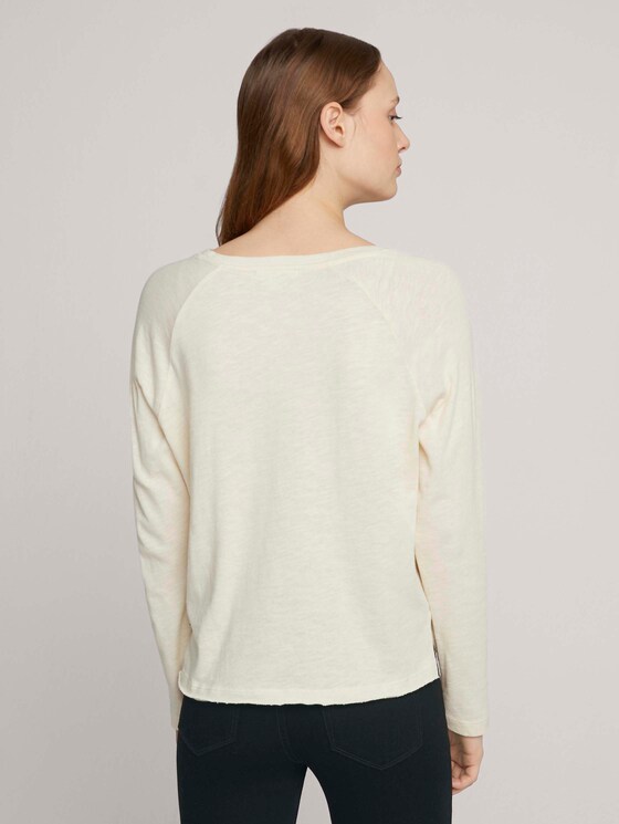 Basic Langarmshirt - Frauen - soft creme beige Basic Langarmshirt - Frauen - soft creme beige - 2 - TOM TAILOR Denim