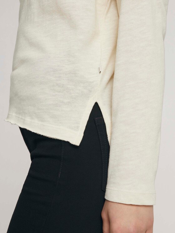 Basic Langarmshirt - Frauen - soft creme beige Basic Langarmshirt - Frauen - soft creme beige - 9 - TOM TAILOR Denim