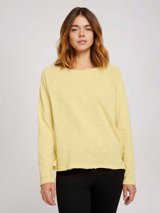Basic Langarmshirt - Frauen - soft yellow Basic Langarmshirt - Frauen - soft yellow - 1 - TOM TAILOR Denim
