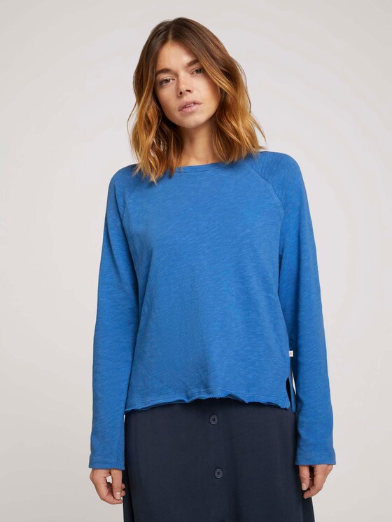 Basic Langarmshirt - Frauen - mid blue Basic Langarmshirt - Frauen - mid blue - 1 - TOM TAILOR Denim