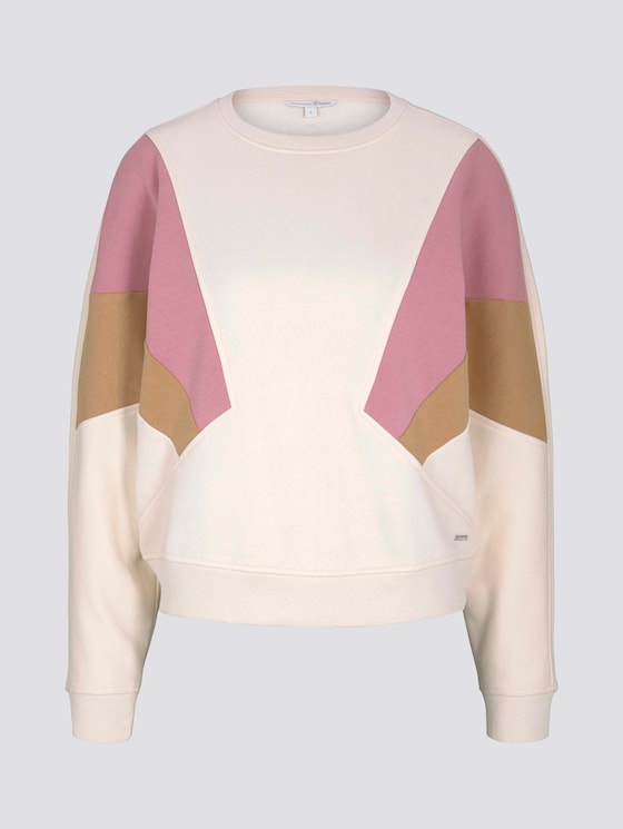 Sweatshirt im Colourblocking - Frauen - soft creme beige Sweatshirt im Colourblocking - Frauen - soft creme beige - 7 - TOM TAILOR Denim