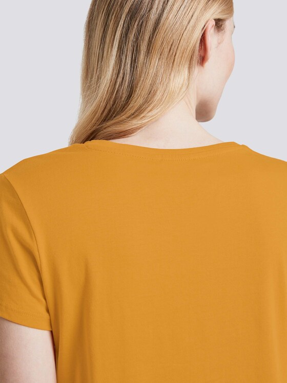 Basic T-Shirt mit Brustprint - Frauen - Sunflower Basic T-Shirt mit Brustprint - Frauen - Sunflower - 10 - TOM TAILOR Denim