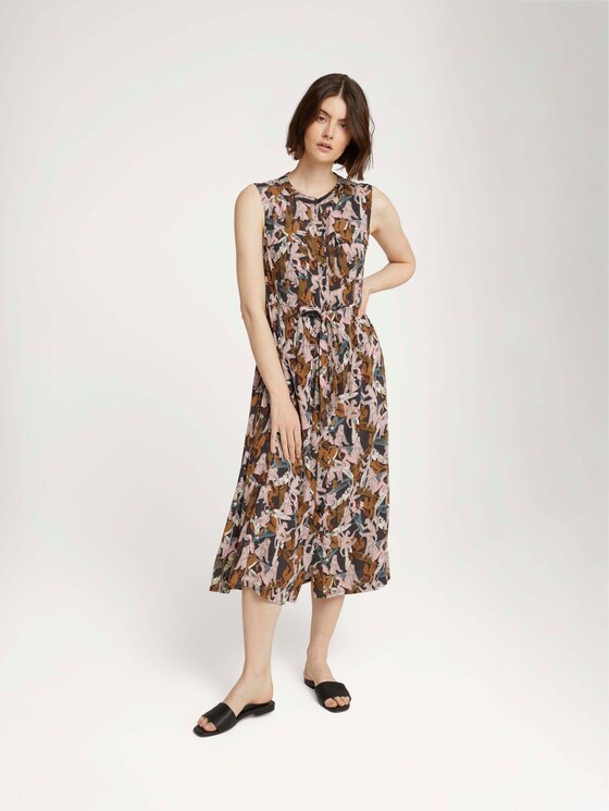 Sleeveless utility midi dress - Women - abstract monkey print Sleeveless utility midi dress - Women - abstract monkey print - 1 - TOM TAILOR Denim