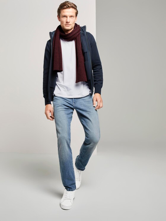 Strickjacke mit Nylon-Stehkragen - Männer - Sky Captain Blue Strickjacke mit Nylon-Stehkragen - Männer - Sky Captain Blue - 3 - TOM TAILOR