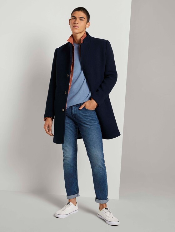 Pullover mit Waffelstruktur - Männer - soft light blue melange Pullover mit Waffelstruktur - Männer - soft light blue melange - 3 - TOM TAILOR Denim