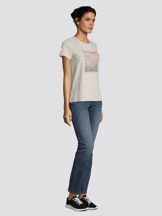 T-shirt with artwork - Women - dusty alabaster T-shirt with artwork - Women - dusty alabaster - 3 - TOM TAILOR