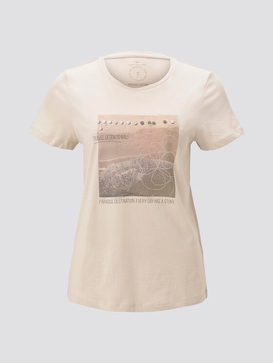 T-shirt with artwork - Women - dusty alabaster T-shirt with artwork - Women - dusty alabaster - 7 - TOM TAILOR