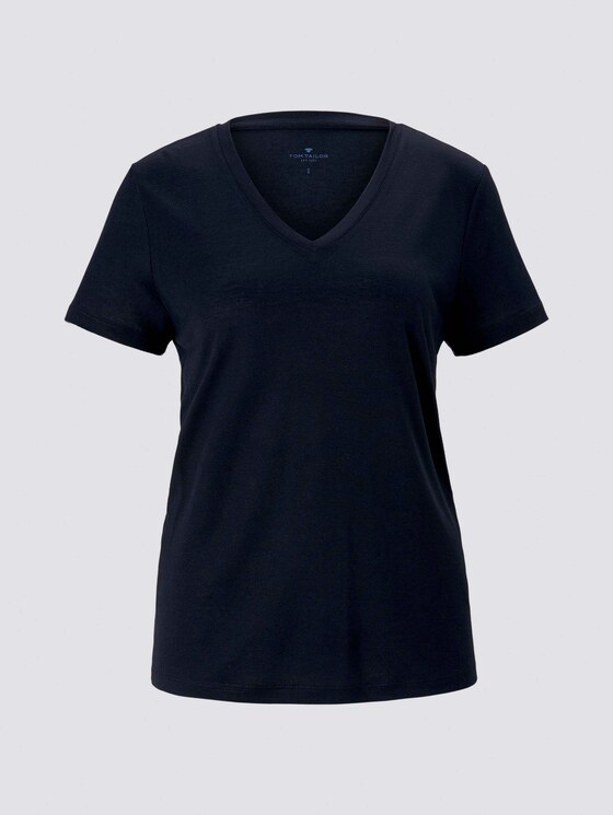 Basic T-Shirt aus Lyocell - Frauen - Sky Captain Blue Basic T-Shirt aus Lyocell - Frauen - Sky Captain Blue - 7 - TOM TAILOR
