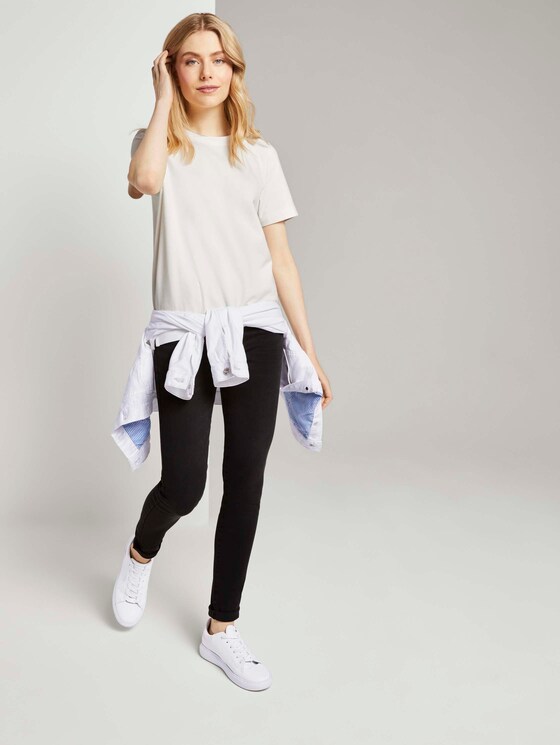 Modernes Basic T-Shirt - Frauen - Whisper White Modernes Basic T-Shirt - Frauen - Whisper White - 3 - TOM TAILOR