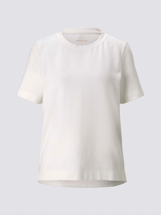 Modernes Basic T-Shirt - Frauen - Whisper White Modernes Basic T-Shirt - Frauen - Whisper White - 7 - TOM TAILOR