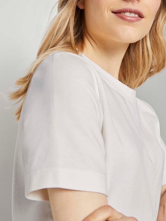 Modernes Basic T-Shirt - Frauen - Whisper White Modernes Basic T-Shirt - Frauen - Whisper White - 9 - TOM TAILOR
