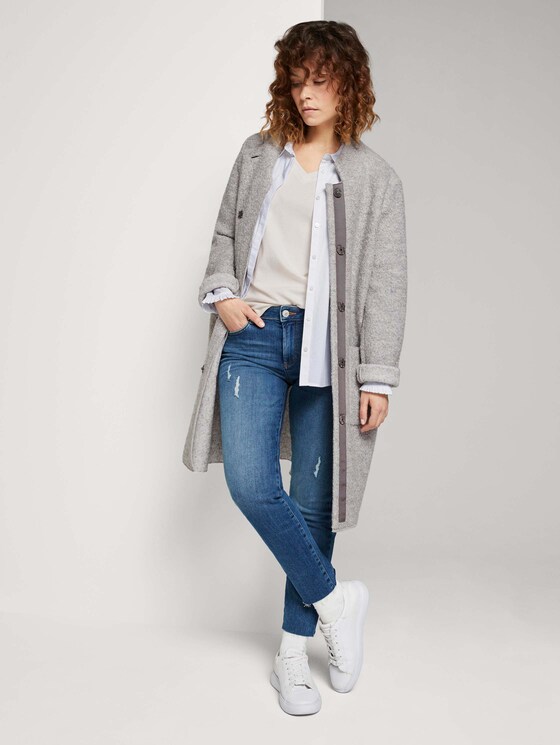 Shirt mit V-Ausschnitt - Frauen - Whisper White Shirt mit V-Ausschnitt - Frauen - Whisper White - 3 - TOM TAILOR