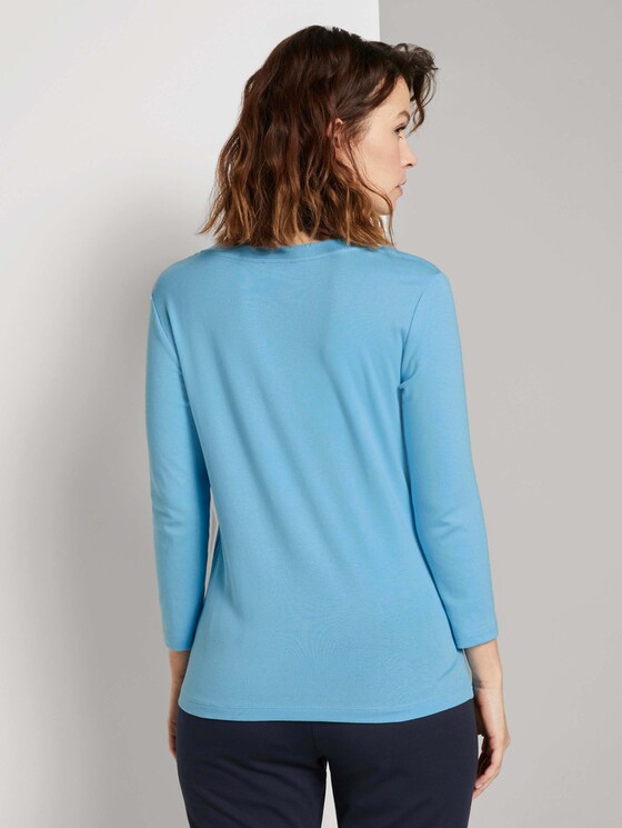 Shirt mit Bio-Baumwolle - Frauen - Clear Light Blue Shirt mit Bio-Baumwolle - Frauen - Clear Light Blue - 2 - TOM TAILOR