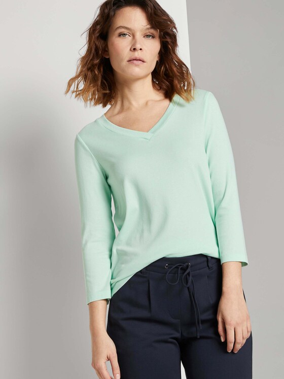 Shirt mit 3/4 Arm - Frauen - minty green Shirt mit 3/4 Arm - Frauen - minty green - 5 - TOM TAILOR