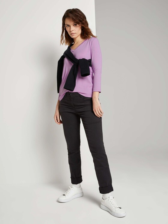Shirt mit 3/4 Arm - Frauen - heather lilac Shirt mit 3/4 Arm - Frauen - heather lilac - 3 - TOM TAILOR