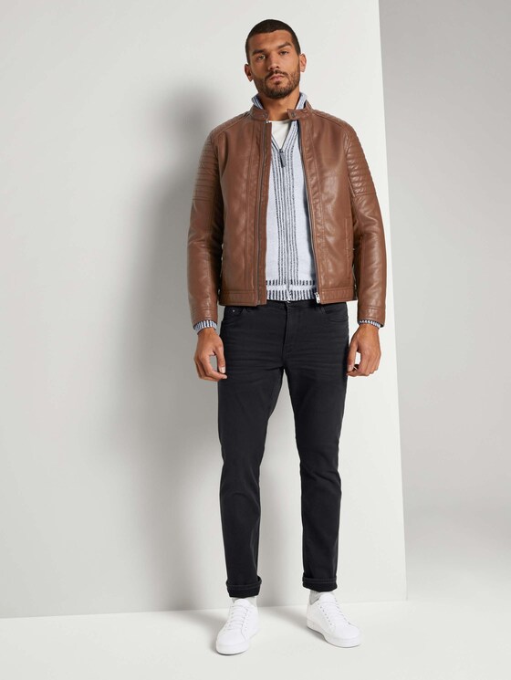 Melierte Strickjacke mit Stehkragen - Männer - Light Marsmallow Melierte Strickjacke mit Stehkragen - Männer - Light Marsmallow - 3 - TOM TAILOR