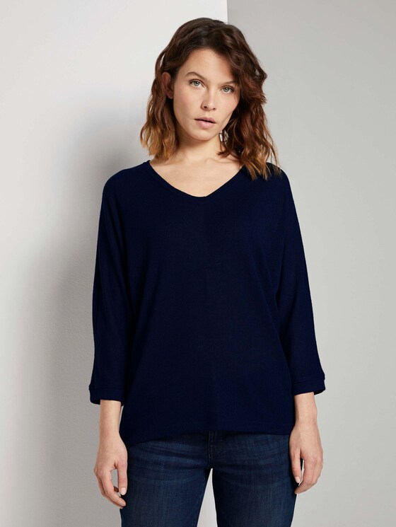 T-Shirt mit Fledermausärmeln - Frauen - Sky Captain Blue T-Shirt mit Fledermausärmeln - Frauen - Sky Captain Blue - 1 - TOM TAILOR