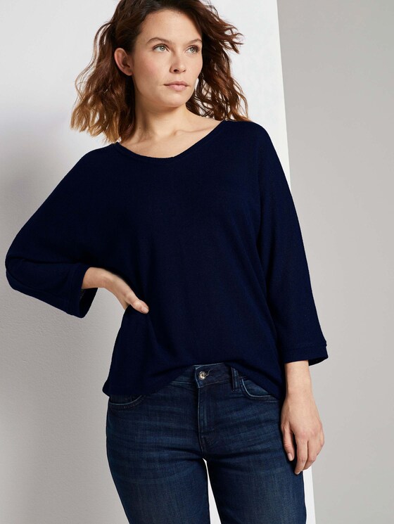 T-Shirt mit Fledermausärmeln - Frauen - Sky Captain Blue T-Shirt mit Fledermausärmeln - Frauen - Sky Captain Blue - 5 - TOM TAILOR