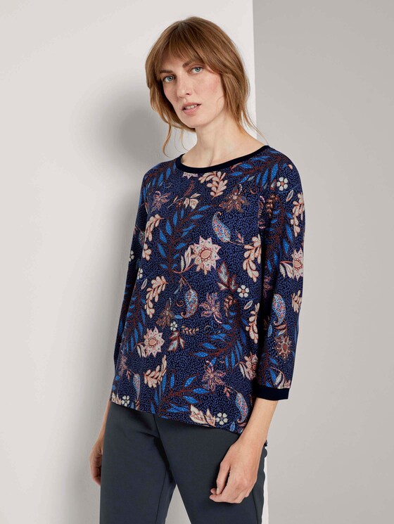 Sweatshirt mit Blumenmuster - Frauen - navy floral design Sweatshirt mit Blumenmuster - Frauen - navy floral design - 1 - TOM TAILOR