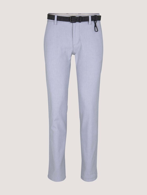 Strukturierte Chinohose mit Gürtel - Männer - grey white dobby Strukturierte Chinohose mit Gürtel - Männer - grey white dobby - 7 - TOM TAILOR Denim