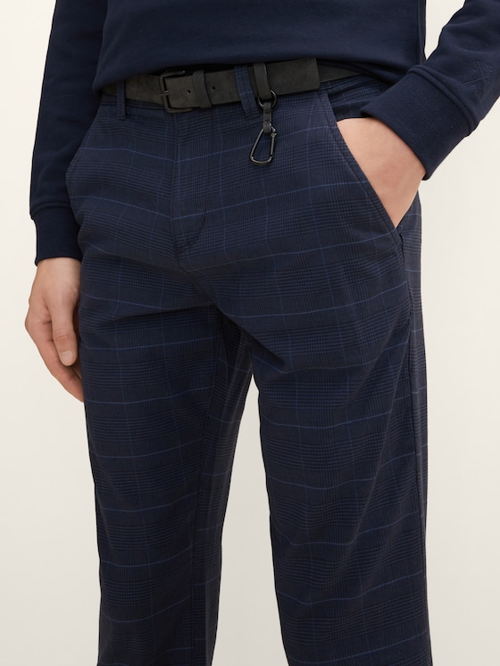 Pantalon chino texturé avec ceinture