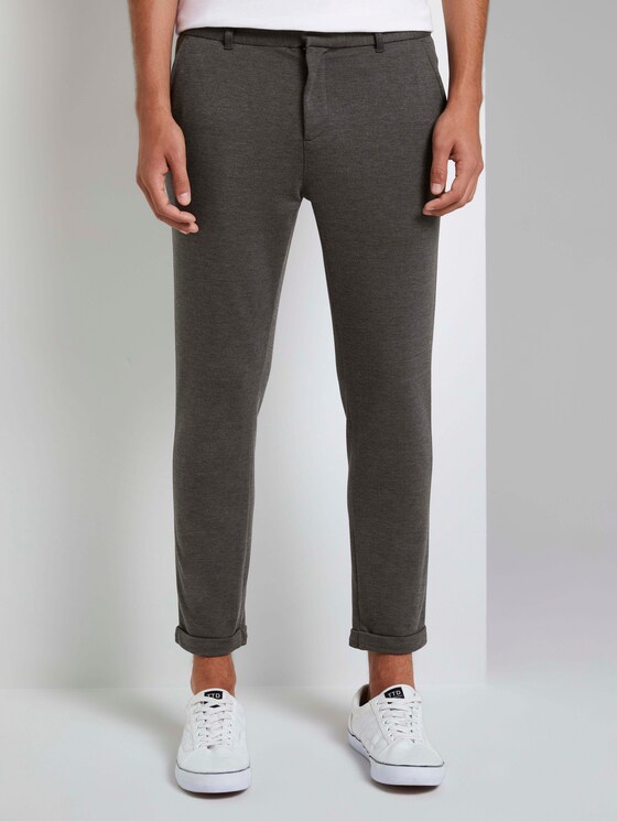 Slim Chinohose aus Jersey - Männer - anthra melange pique Slim Chinohose aus Jersey - Männer - anthra melange pique - 1 - TOM TAILOR Denim